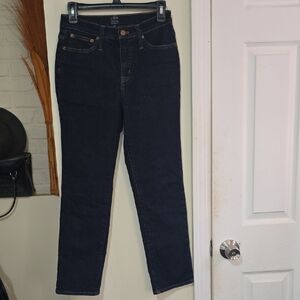 J. Crew Women's Straight Leg Jeans - Dark Blue